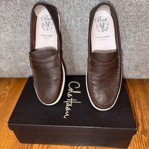 Cole Haan Men's Dark Brown Leather Slip-Ons